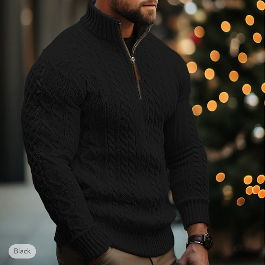 Lion | Fashionable zippered sweater for men
