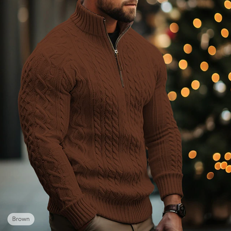 Lion | Fashionable zippered sweater for men