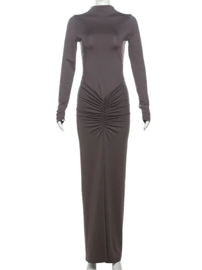 Onni | Trendy tossy pleated long dress for women