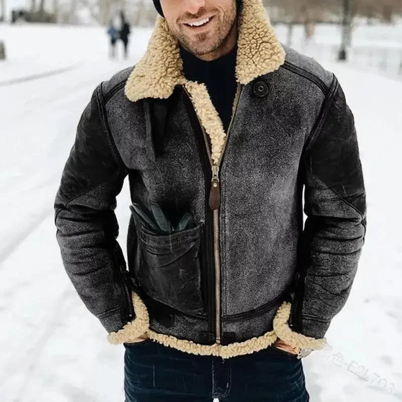 Bryan | Thickened Warm Faux Leather Men's Jacket