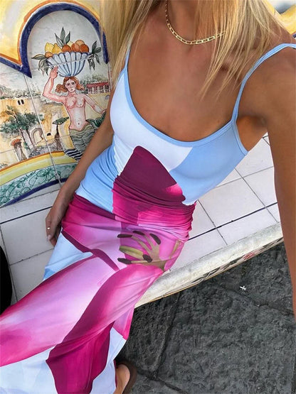 Floor | Tight dress with flower