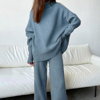 2-piece knitted loungewear set - stylish women's homewear