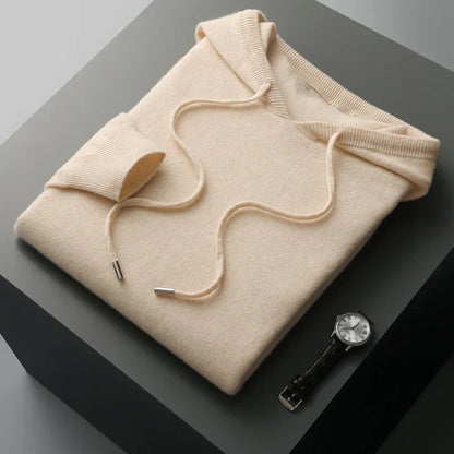 Nilo™ - Hoodie Sweater - 100% Merino Wool from Australia: Knitted Sweater for Autumn and Winter