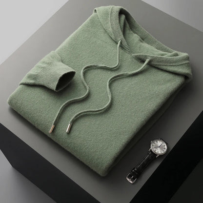 Nilo™ - Hoodie Sweater - 100% Merino Wool from Australia: Knitted Sweater for Autumn and Winter