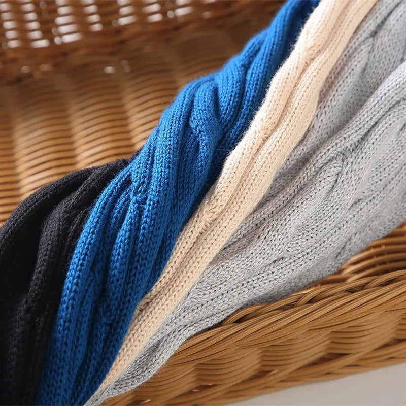 Floris | Knitted Cotton Sweaters with Stand-Up Collar