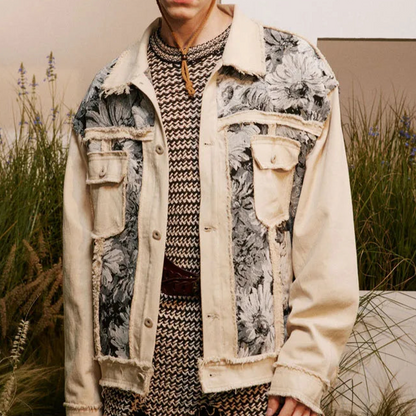 Hikari™ - Floral Denim Jacket