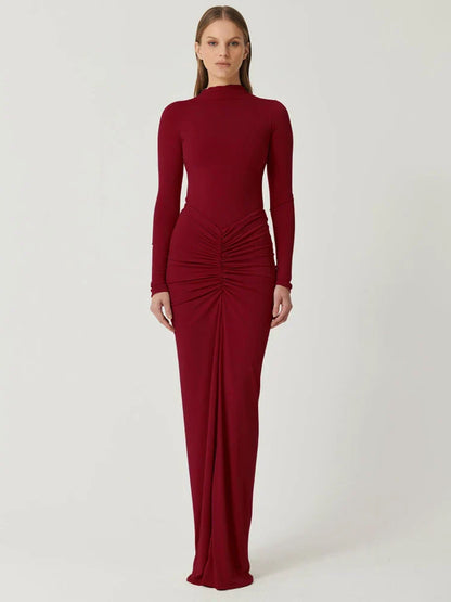 Onni | Trendy tossy pleated long dress for women
