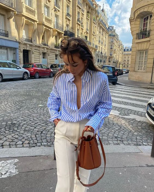 Fiona | Classic Striped Blouse 