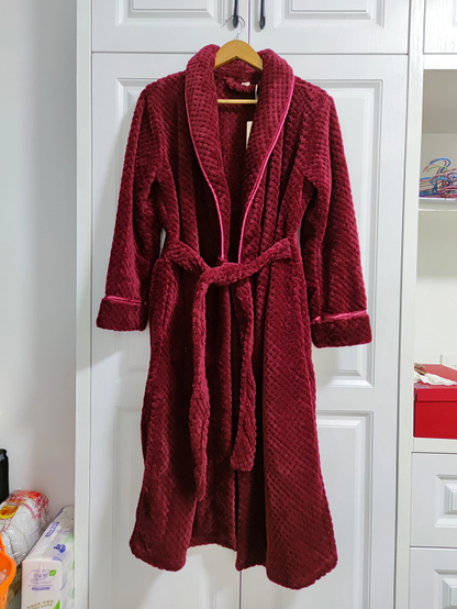 Fleece bathrobe - comfortable ladies dressing gown