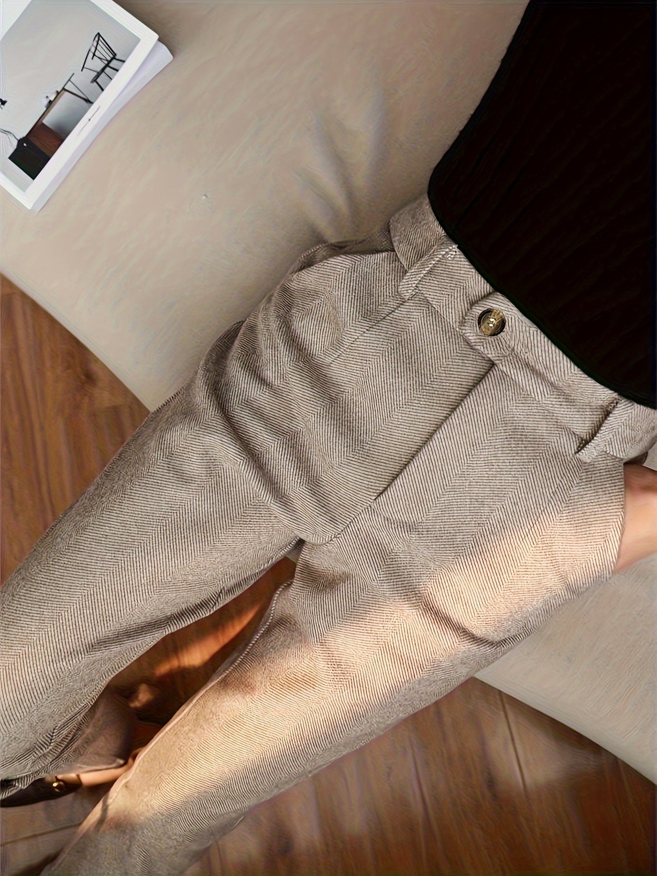 Jameson™ Fitted Herringbone Trousers