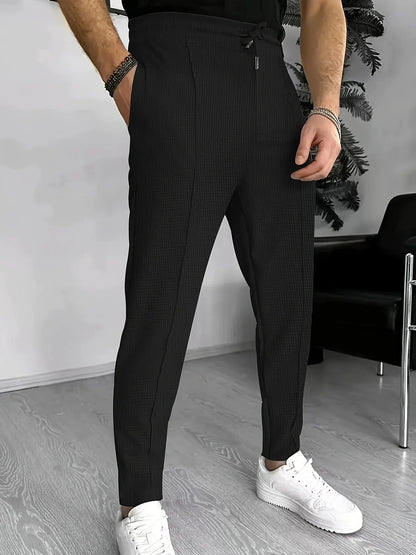 Boris | Stylish checked slim-fit trousers