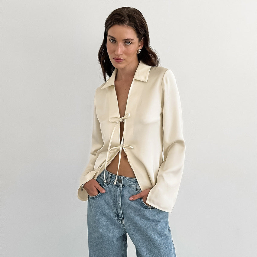 Onni | Satin blouse for beautiful women