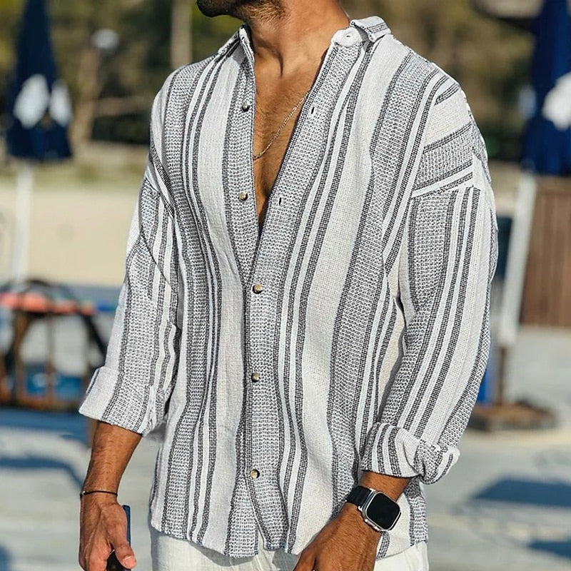 Finn | Men's Striped Summer Blouse 