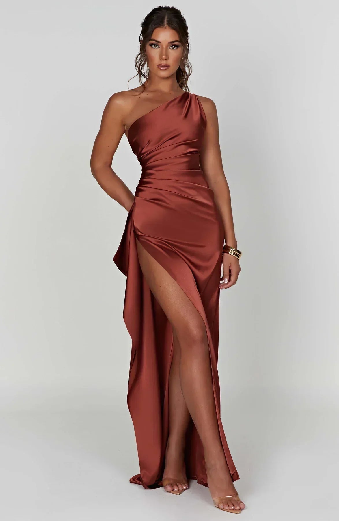 Nabila | Elegant one-shoulder dress for women