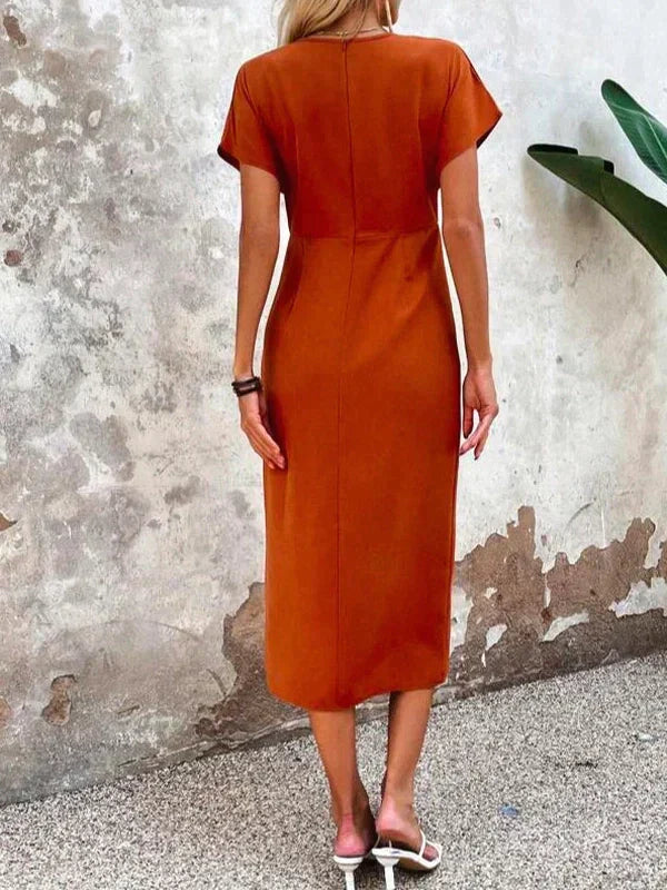 Bo | Chic V-Neck Midi Dress