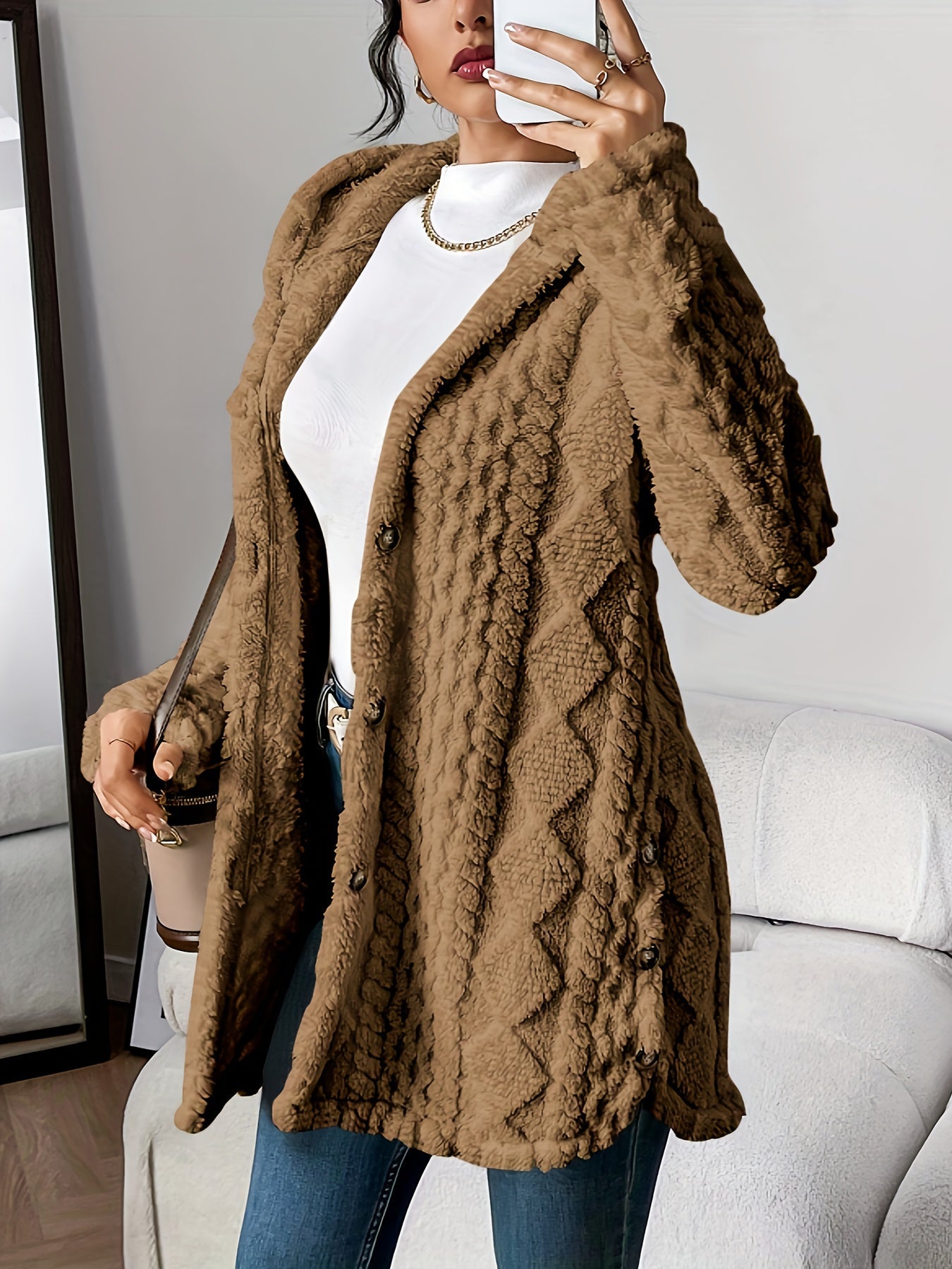 Flufféa™ Button Cozy Coat