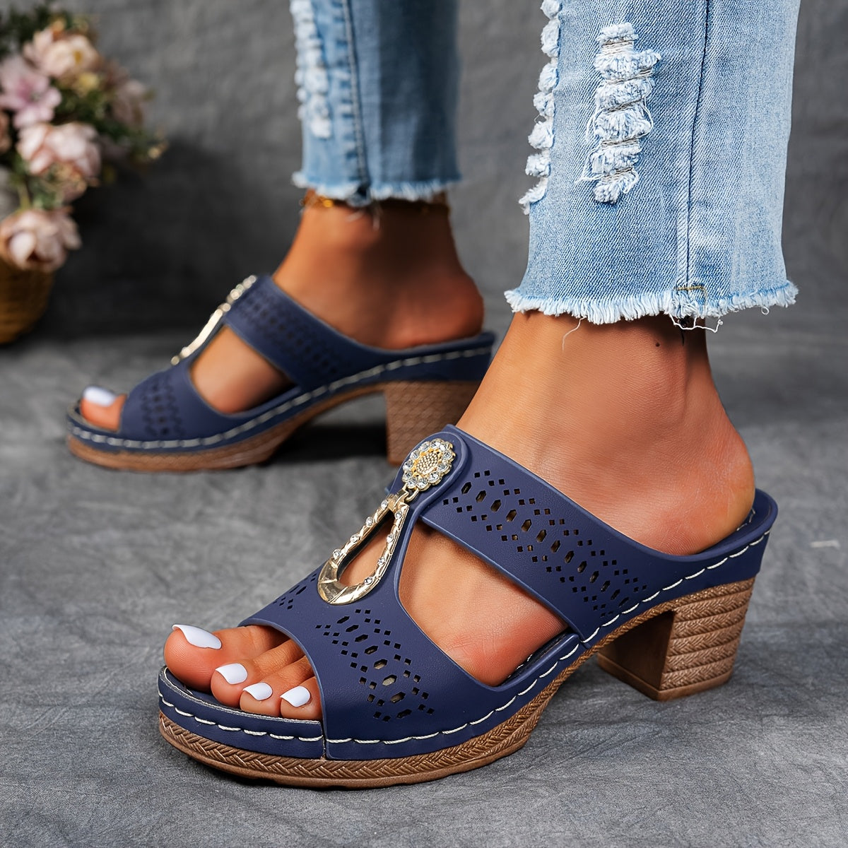 Sirela - Orthopedic Boho Sandals with a Sturdy Heel