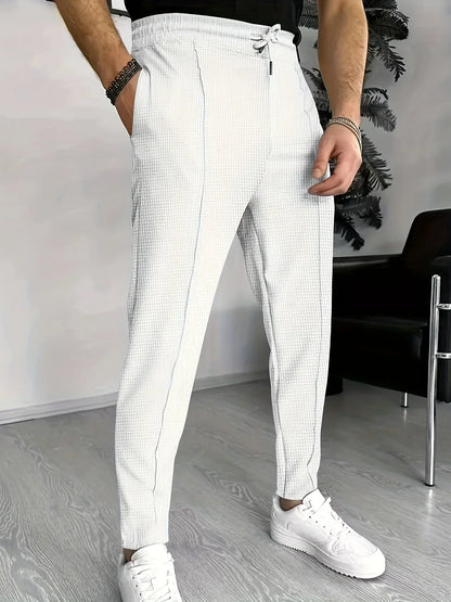 Boris | Stylish checked slim-fit trousers