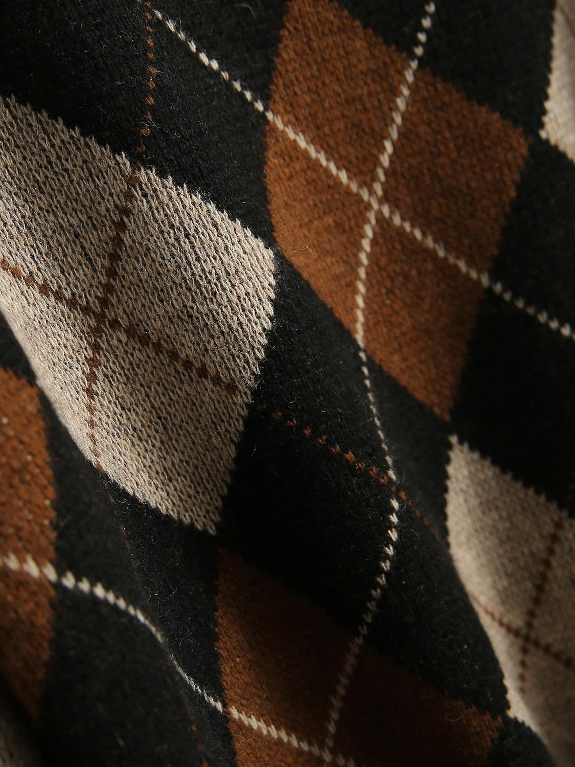 Diamond checked sweater | Hazel
