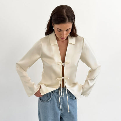 Onni | Satin blouse for beautiful women