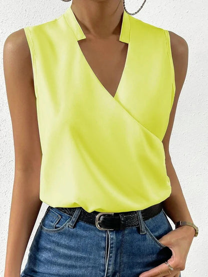 Helene | Sleeveless V-neck Shirt