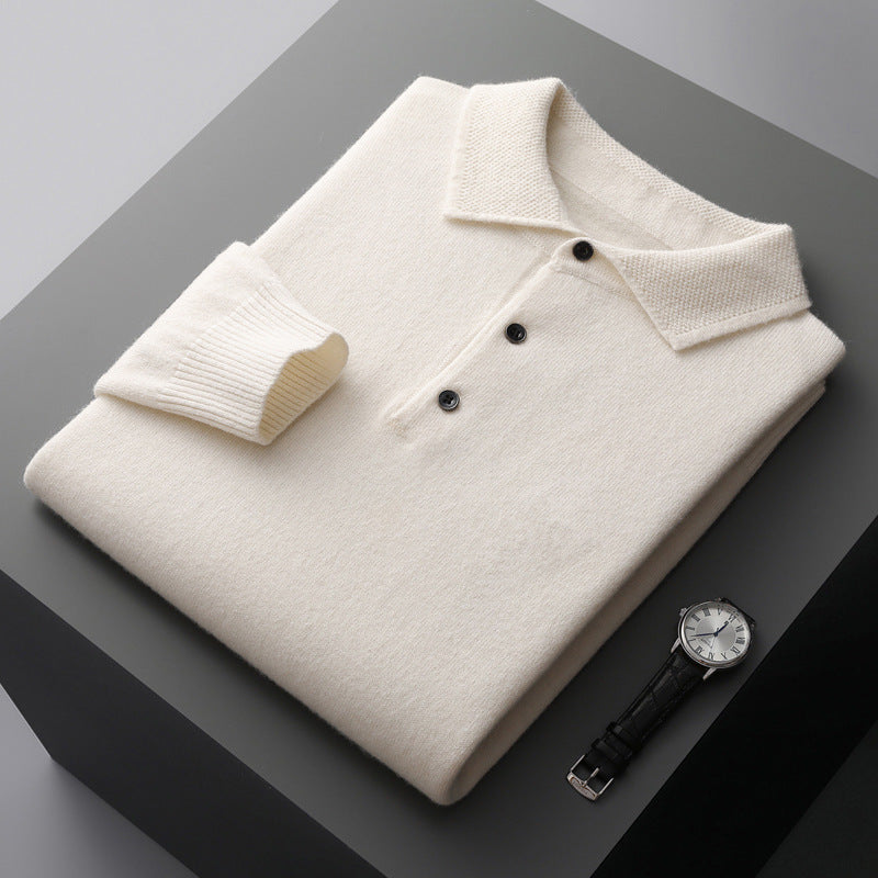 Savini™ Cashmere Polo Shirt | long sleeves