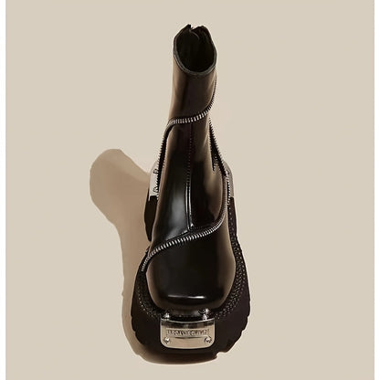 Ava - Luxury Mid Heel Ankle Boots