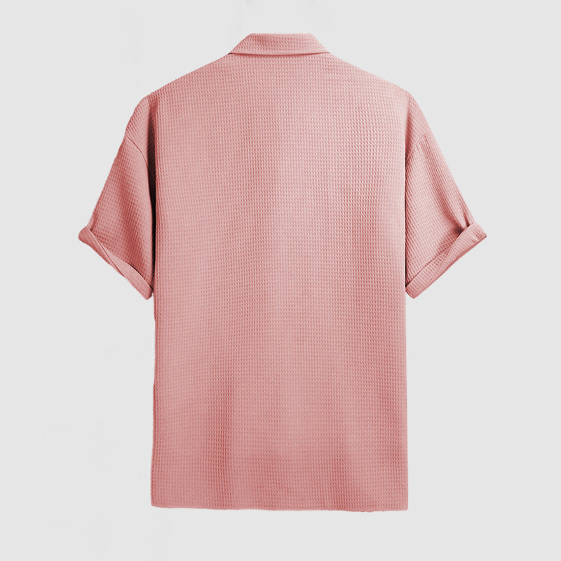 Sam | Casual Men's Shirt with Waffle Pattern