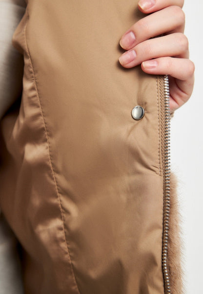 Celeste™ | Oversized Faux Fur Jacket - Beige