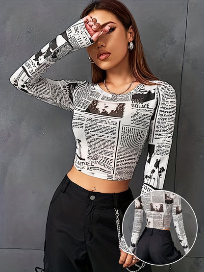 Nova™ Streetstyle Newsprint Top