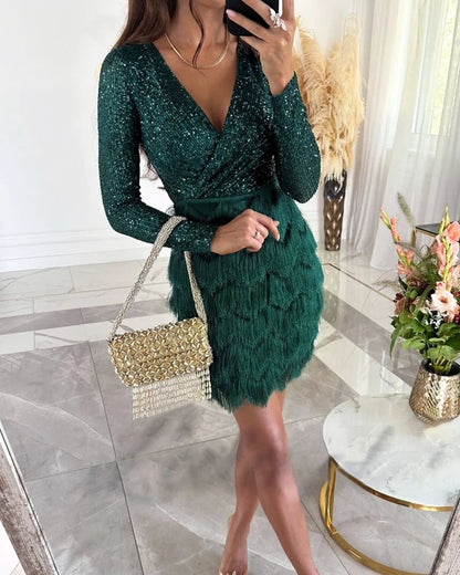 Alessia™ - Fringe Cocktail Dress