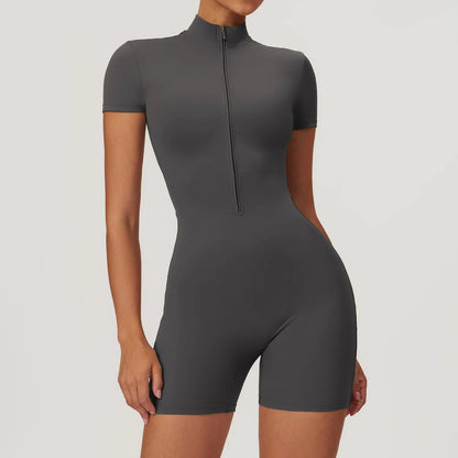 Athlese™ Yoga Jumpsuit with Zipper - Short