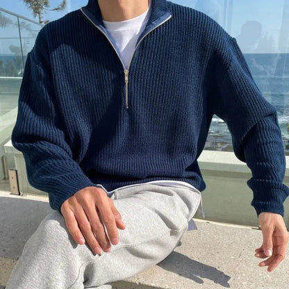 Classic warm sweater with zipper | Lincoln