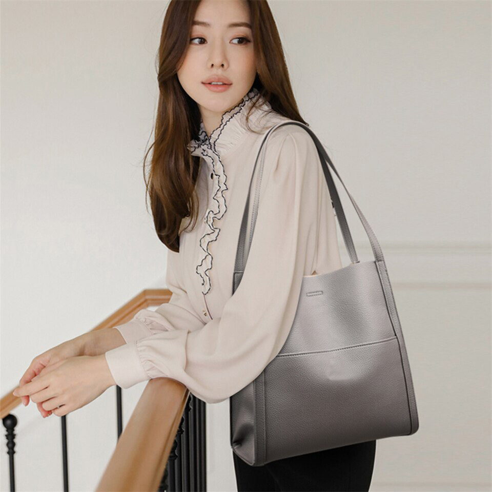 Macy's™ Leather Shoulder Bag | Timeless Design