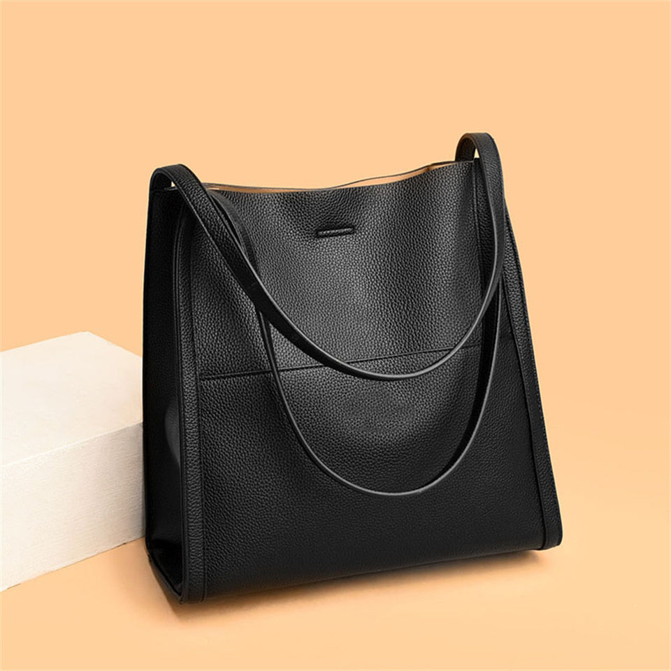 Macy's™ Leather Shoulder Bag | Timeless Design