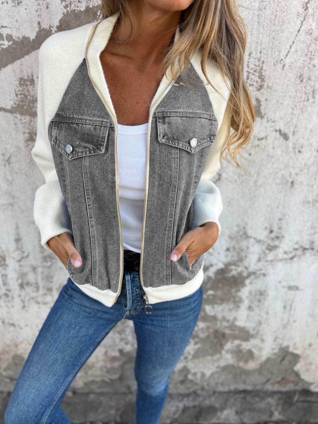 Gina - Elegant Comfortable denim jacket 