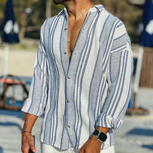 Finn | Men's Striped Summer Blouse 
