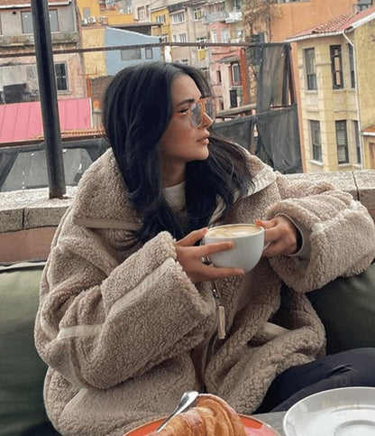 Azha | Soft and warm teddy fleece jacket