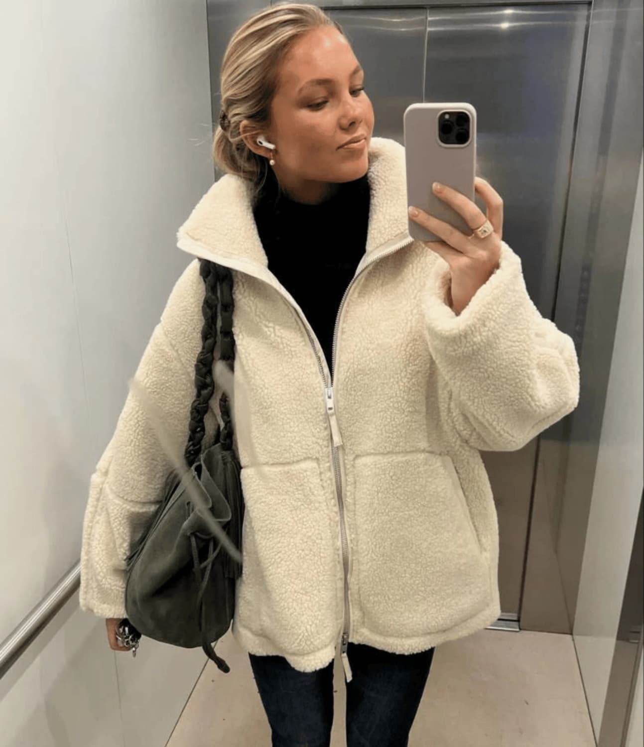 Azha | Soft and warm teddy fleece jacket