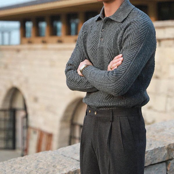 Carlos | Trendy knitted polo for men