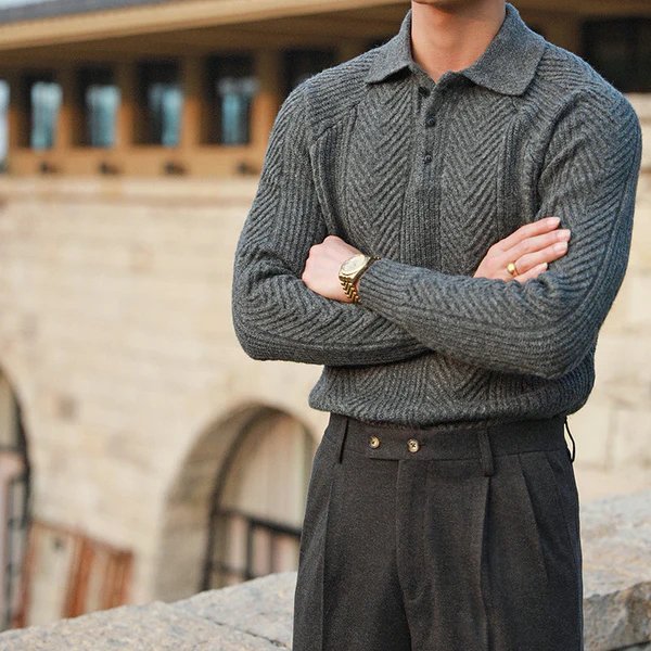 Carlos | Trendy knitted polo for men