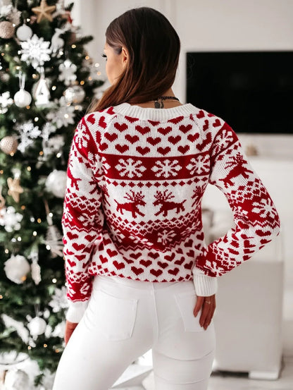 Knitted women's Christmas sweater