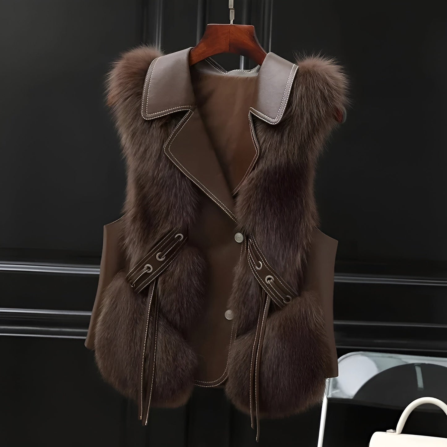 Mila | Luxurious Arctic fur bodywarmer for women