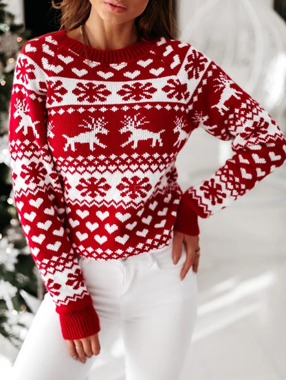 Knitted women's Christmas sweater