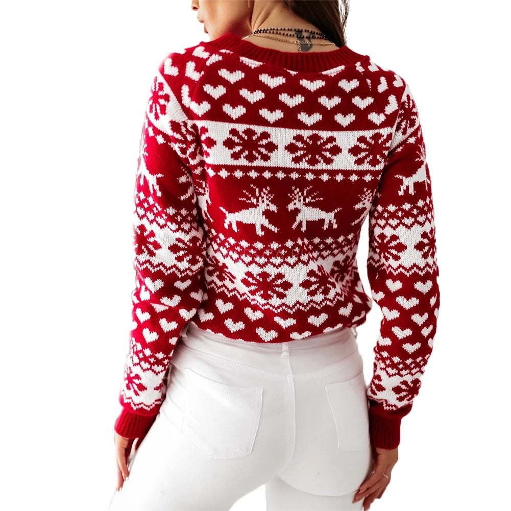 Knitted women's Christmas sweater