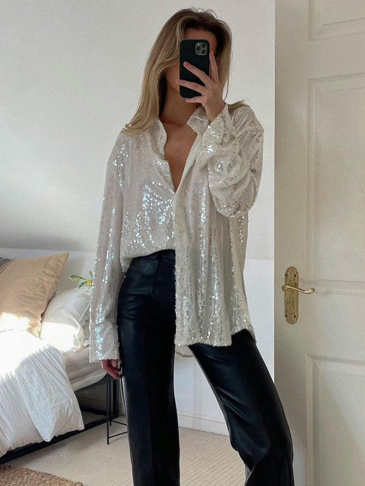 Glam™: Luxurious Oversized Blouse for Women