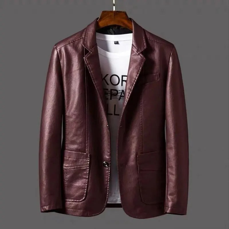 Royal | Trendy stylish warm leather jacket for men