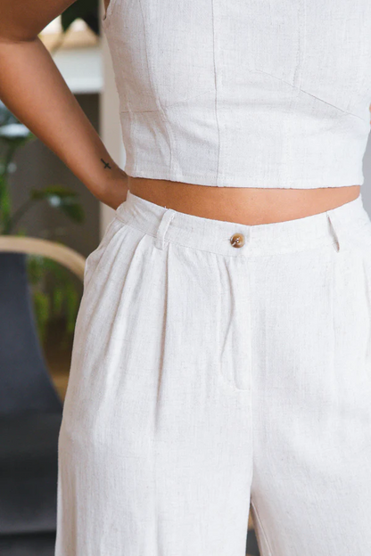 Emily | Women's Linen Blend Trousers