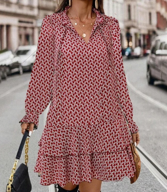 Jeanette | Trendy Dress with Pattern