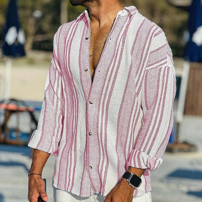 Finn | Men's Striped Summer Blouse 